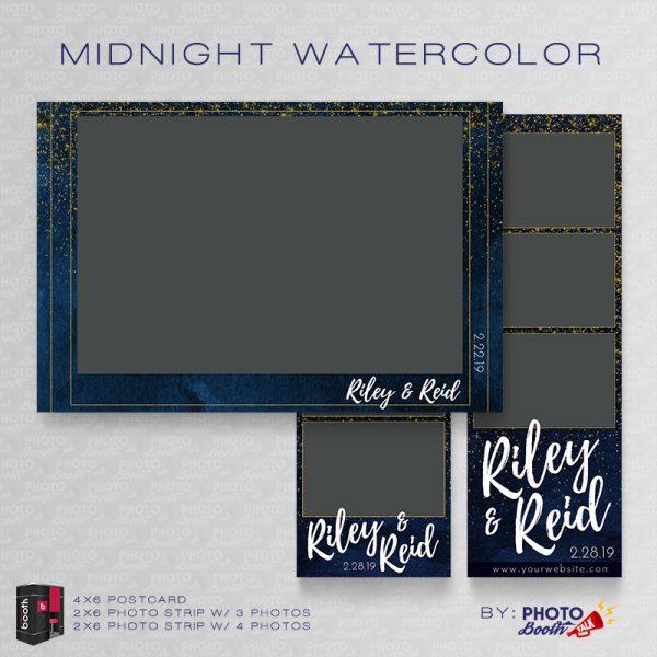 Midnight Watercolor - For Darkroom Booth