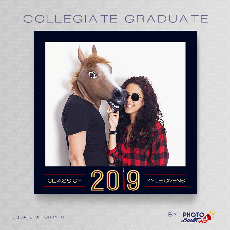 Collegiate Grad Gold - Square - Photoshop PSD File