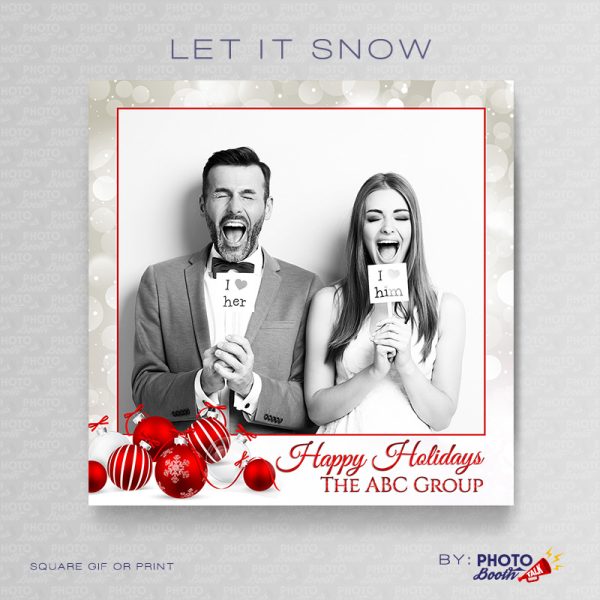 Let it Snow - Square - Photoshop PSD File