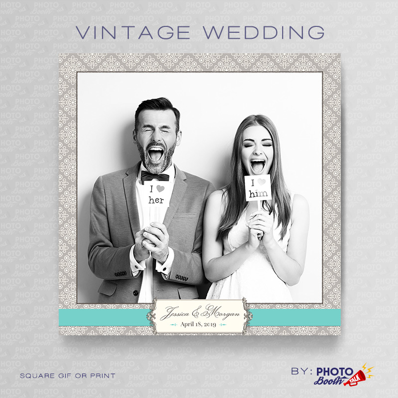 Vintage Wedding - Square - Photoshop PSD File