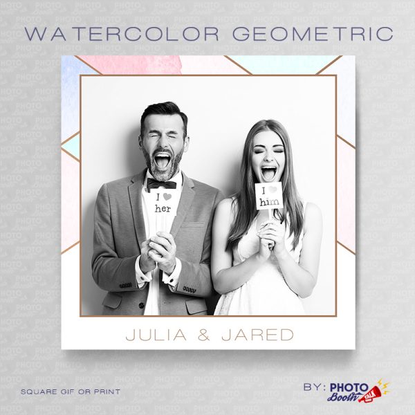 Watercolor Geometric - Square - Photoshop PSD File