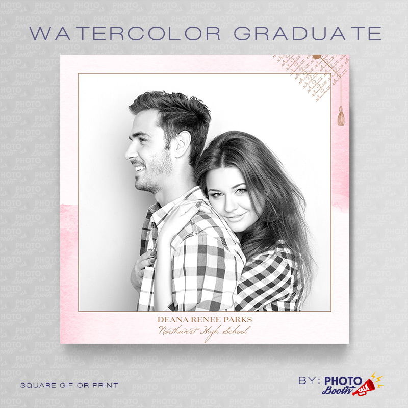 Watercolor Graduate - Square - Photoshop PSD File