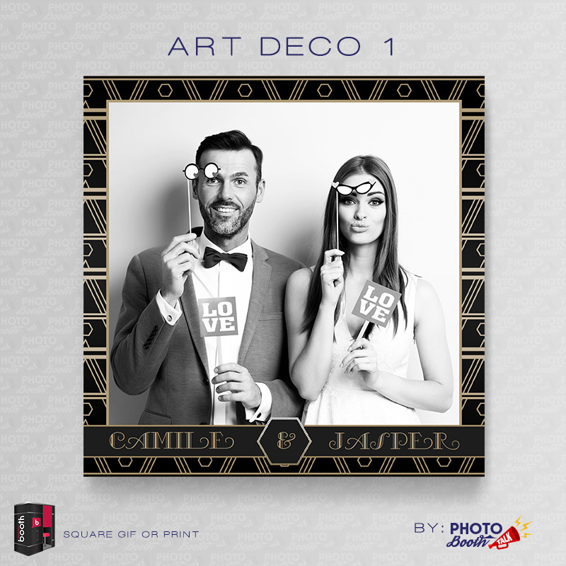 Art Deco 1 – SQUARE – for Darkroom Booth | Photo Booth Talk