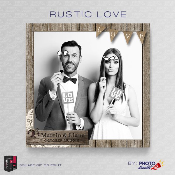 Rustic Love - SQUARE - for Darkroom Booth