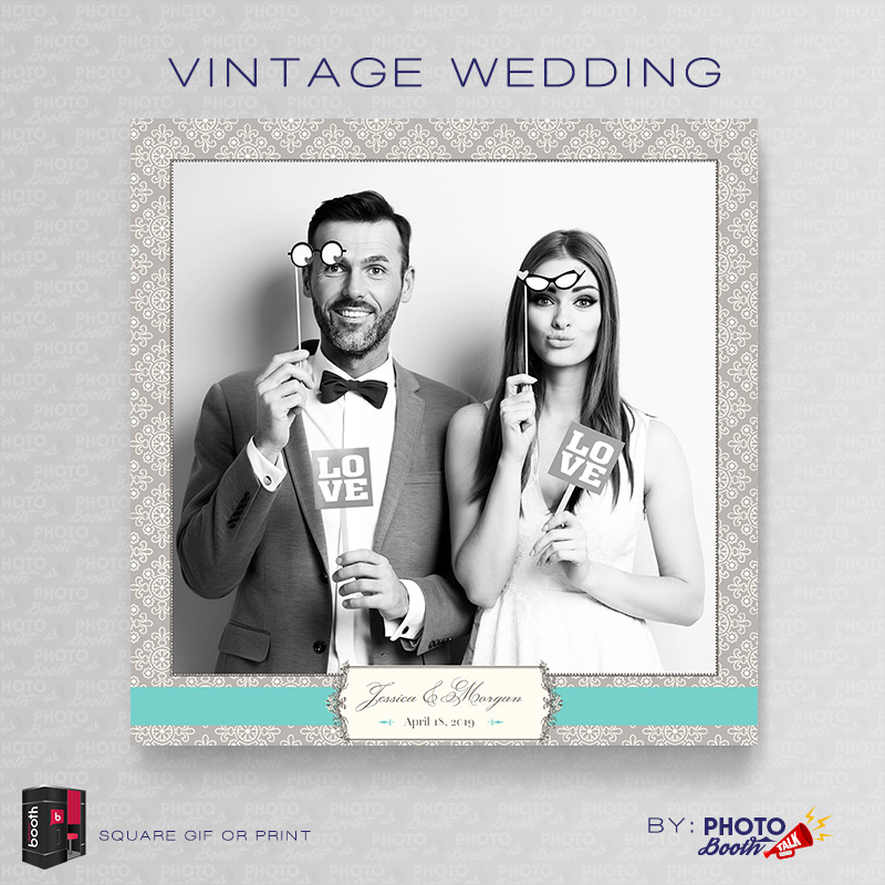 Vintage Wedding - SQUARE - for Darkroom Booth