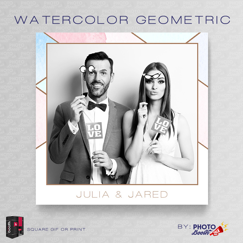 Watercolor Geometric - SQUARE - for Darkroom Booth