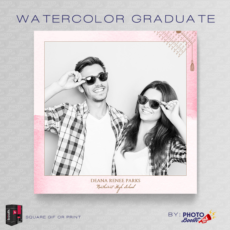 Watercolor Graduate - SQUARE - for Darkroom Booth