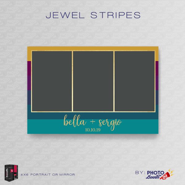 Jewel Stripes - Portrait Mirror - for Darkroom Booth