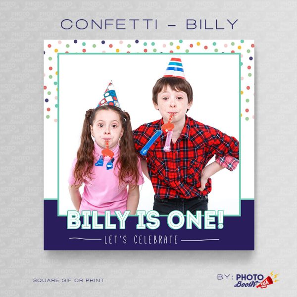 Confetti Billy - SQUARE - for Darkroom Booth