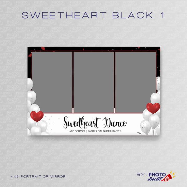 Sweetheart - Black - 1 - Portrait Mirror  - Photoshop PSD Files
