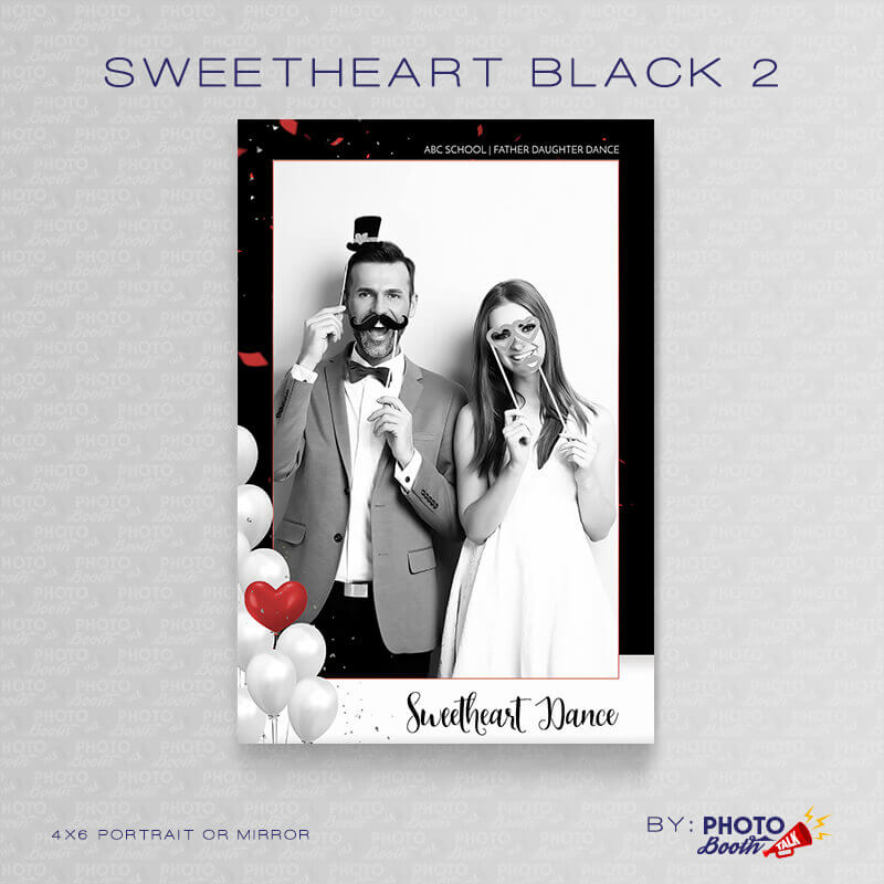 Sweetheart - Black - 2 - Portrait Mirror - Photoshop PSD Files - Image 2