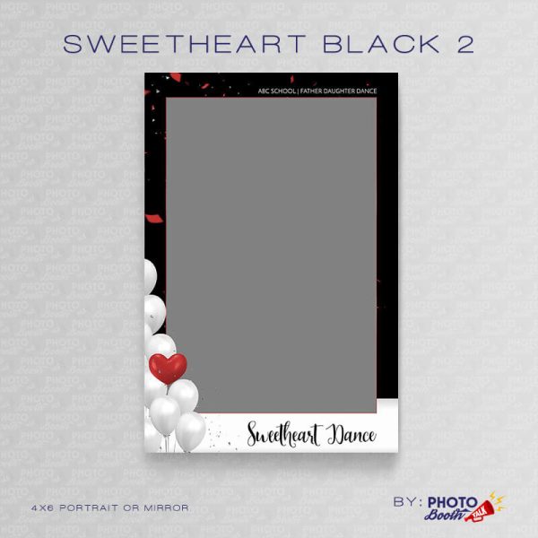 Sweetheart - Black - 2 - Portrait Mirror  - Photoshop PSD Files
