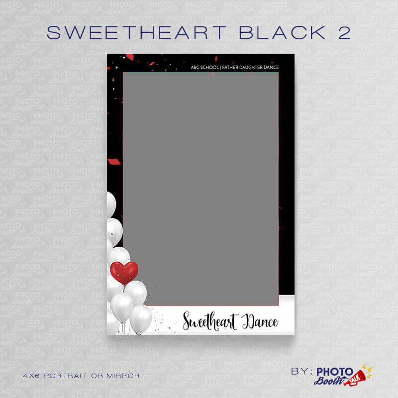 Sweetheart - Black - 2 - Portrait Mirror - Photoshop PSD Files