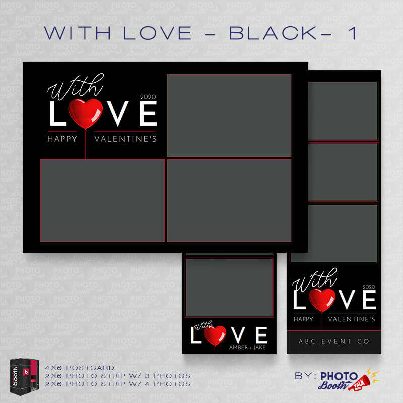 With Love – Black – 1 – For Darkroom Booth | Photo Booth Talk