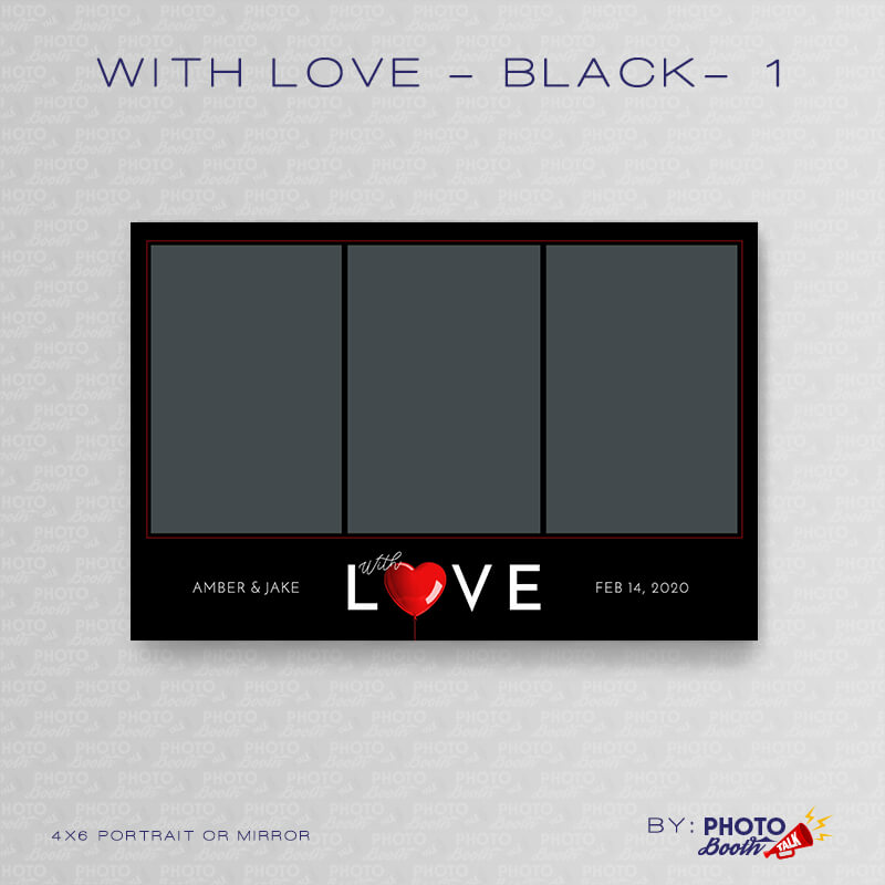 With Love - Black - 1 - Portrait Mirror - Photoshop PSD Files