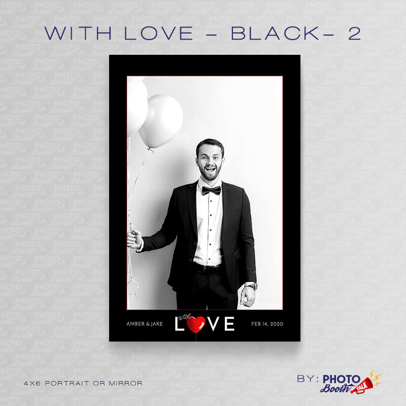 With Love - Black - 2 - Portrait Mirror - Photoshop PSD Files - Image 2