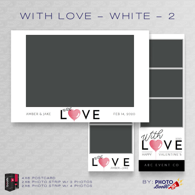 With Love - White - 2 - For Darkroom Booth