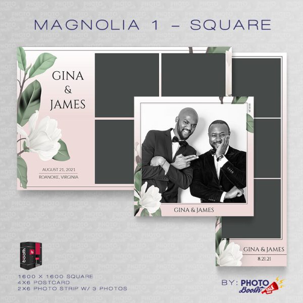 Magnolia 1 - Square - For Darkroom Booth