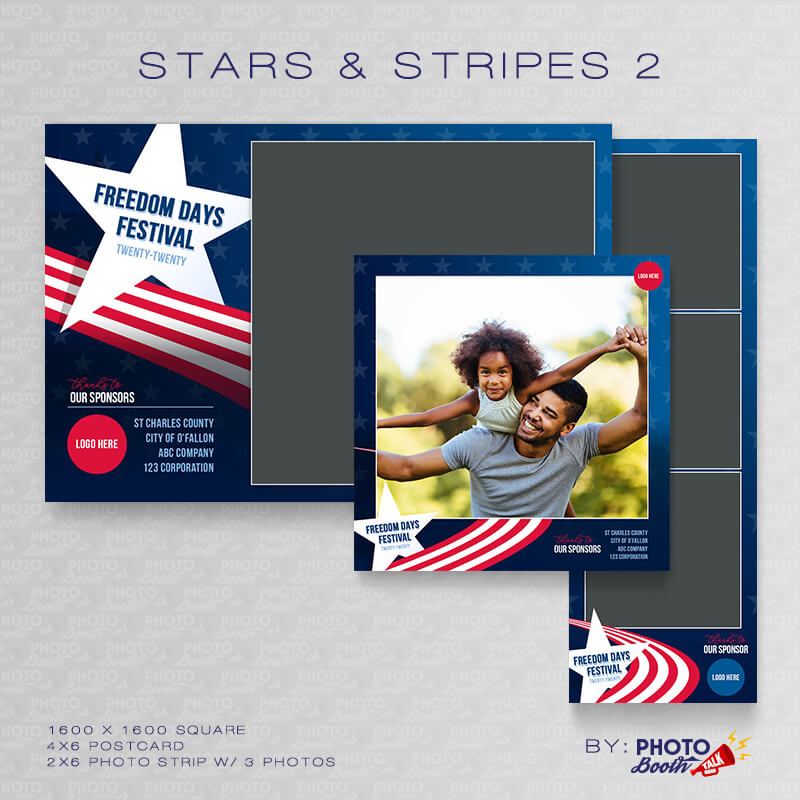 Stars & Stripes - 2 - Square - Photoshop PSD Files
