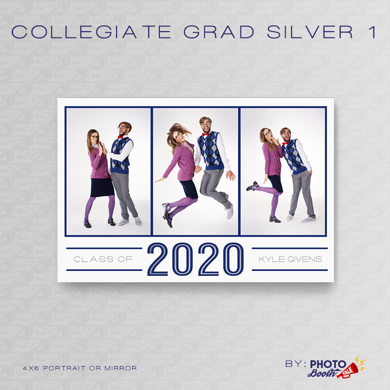 Collegiate Grad Silver 1 - Portrait Mirror - Photoshop PSD Files - Image 2