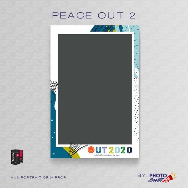 Peace Out 2 - Portrait Mirror - for Darkroom Booth