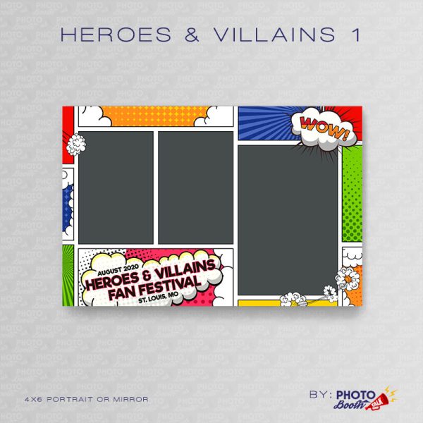 Heroes & Villains 1 - Portrait Mirror  - Photoshop PSD Files