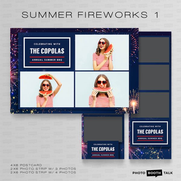 Summer Fireworks 1 - For Canva