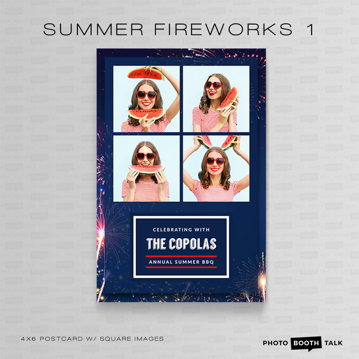 Summer Fireworks 1 - Square - Photoshop PSD Files - Image 2
