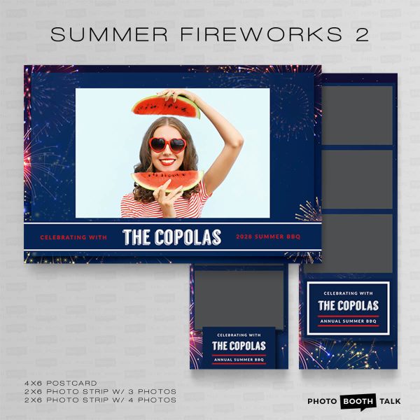 Summer Fireworks 2 - For Canva