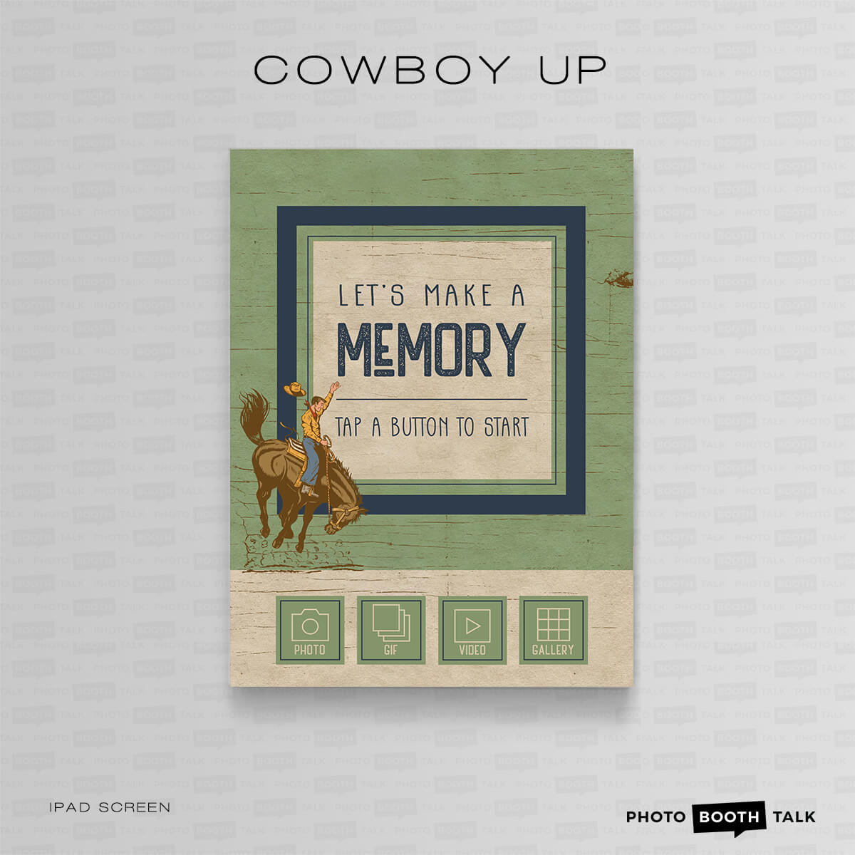 Cowboy Up - iPad Welcome Screen & Buttons