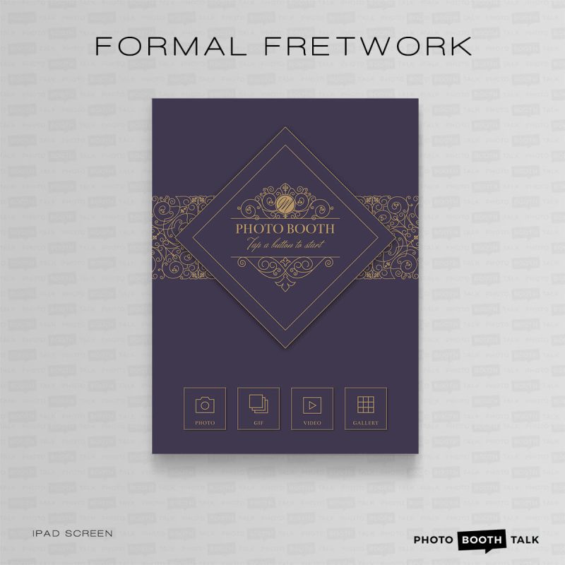Formal Fretwork - iPad Welcome Screen & Buttons