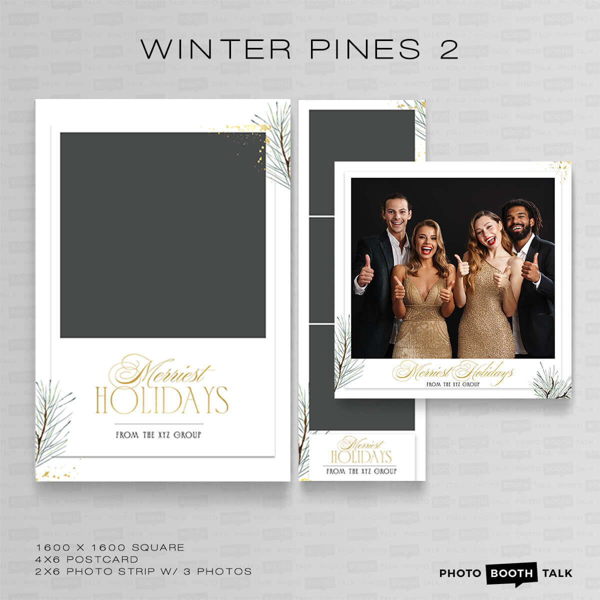 Winter Pines 2 - Square - Photoshop PSD Files