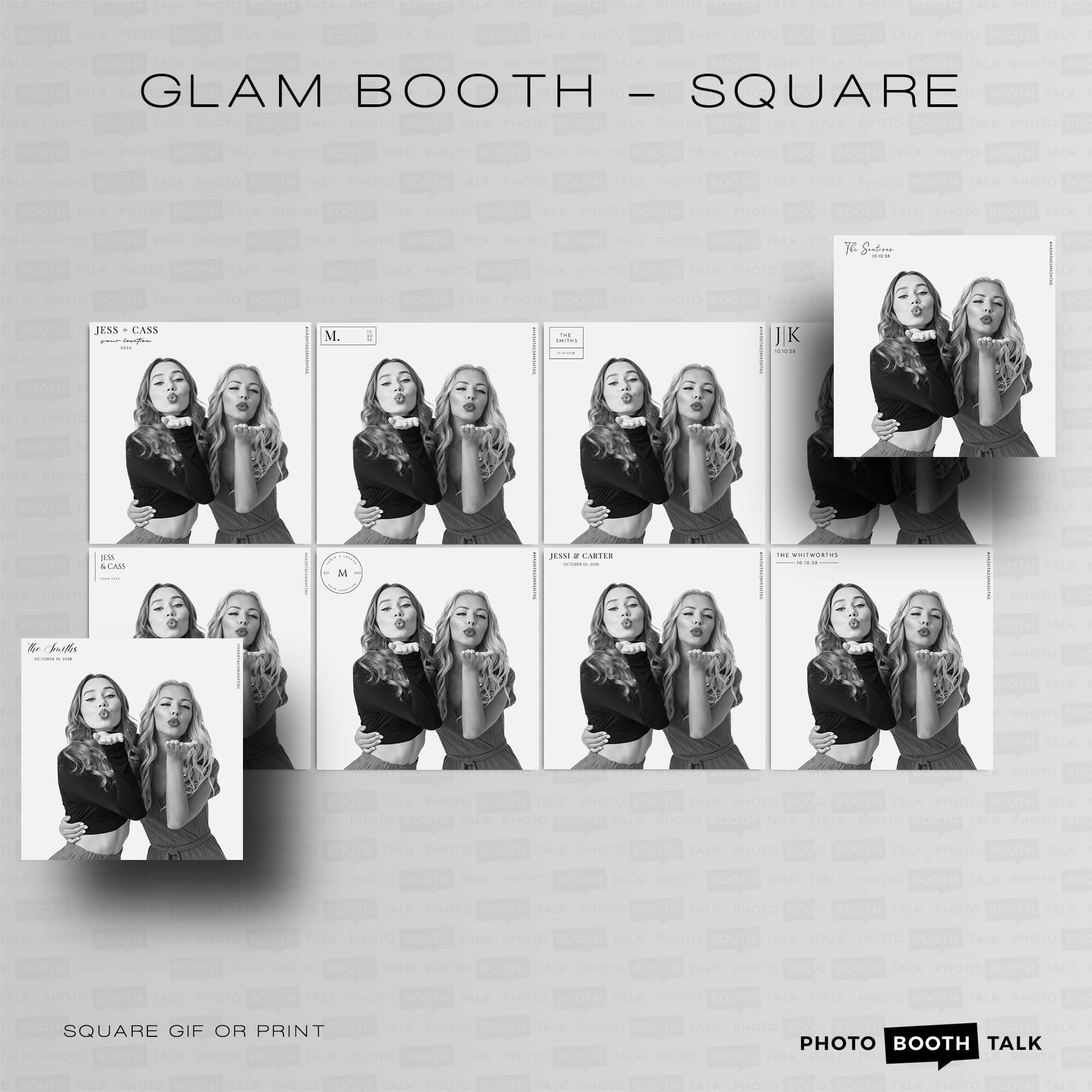 Glam Booth Square - Set 1 - For Canva