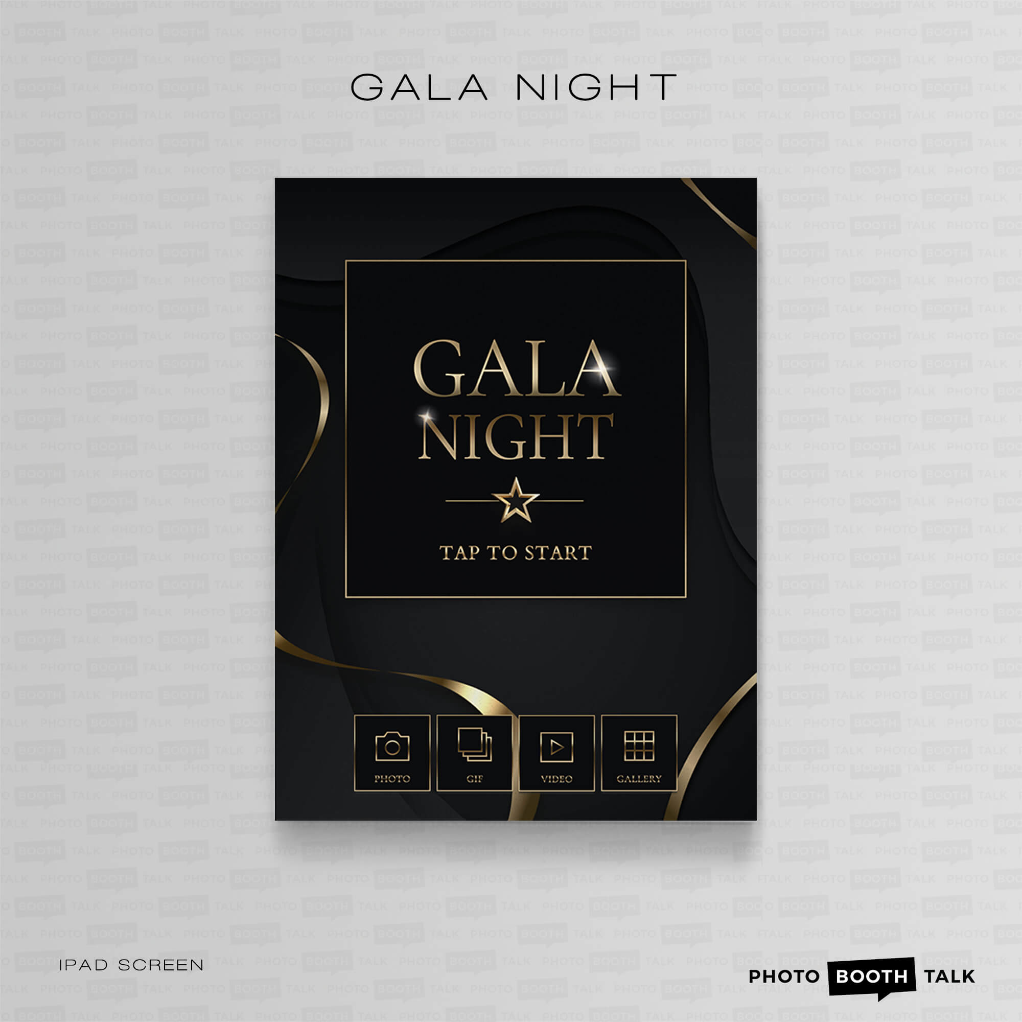 Gala Night - iPad Welcome Screen & Buttons