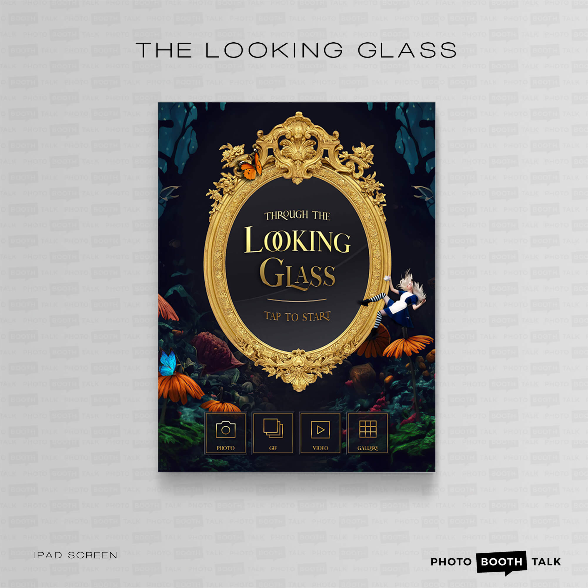 The Looking Glass - iPad Welcome Screen & Buttons for Canva
