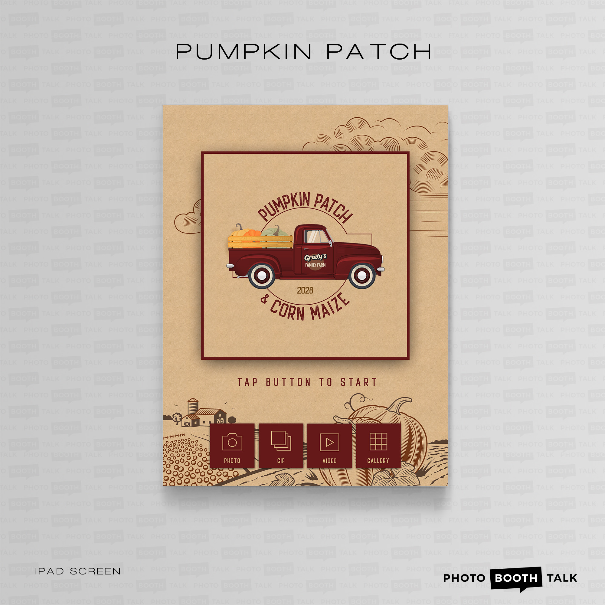 Pumpkin Patch - iPad Welcome Screen & Buttons
