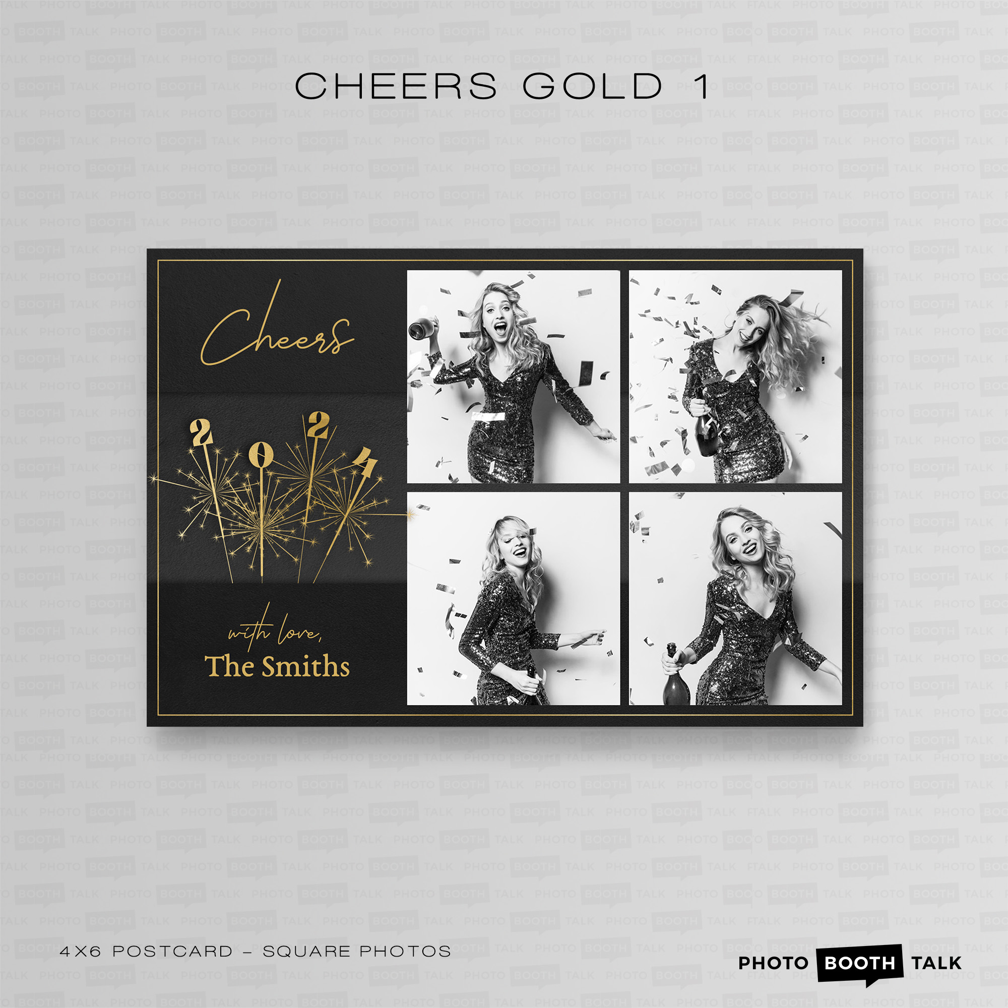 Cheers Gold 1 - Square - For Canva - Image 2