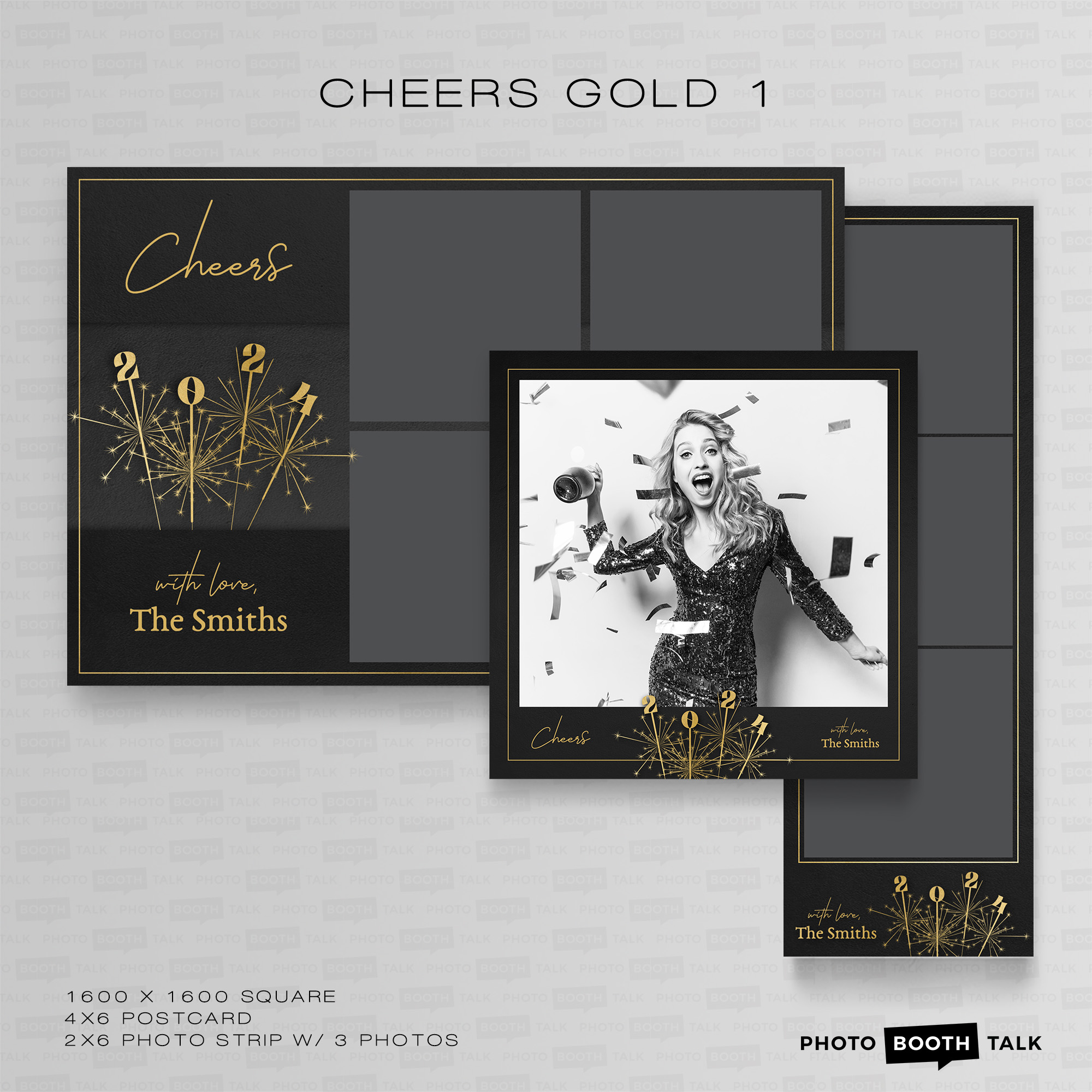 Cheers Gold 1 - Square - For Canva