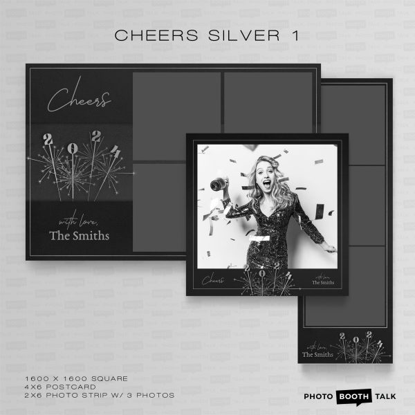 Cheers Silver 1 - Square - For Canva