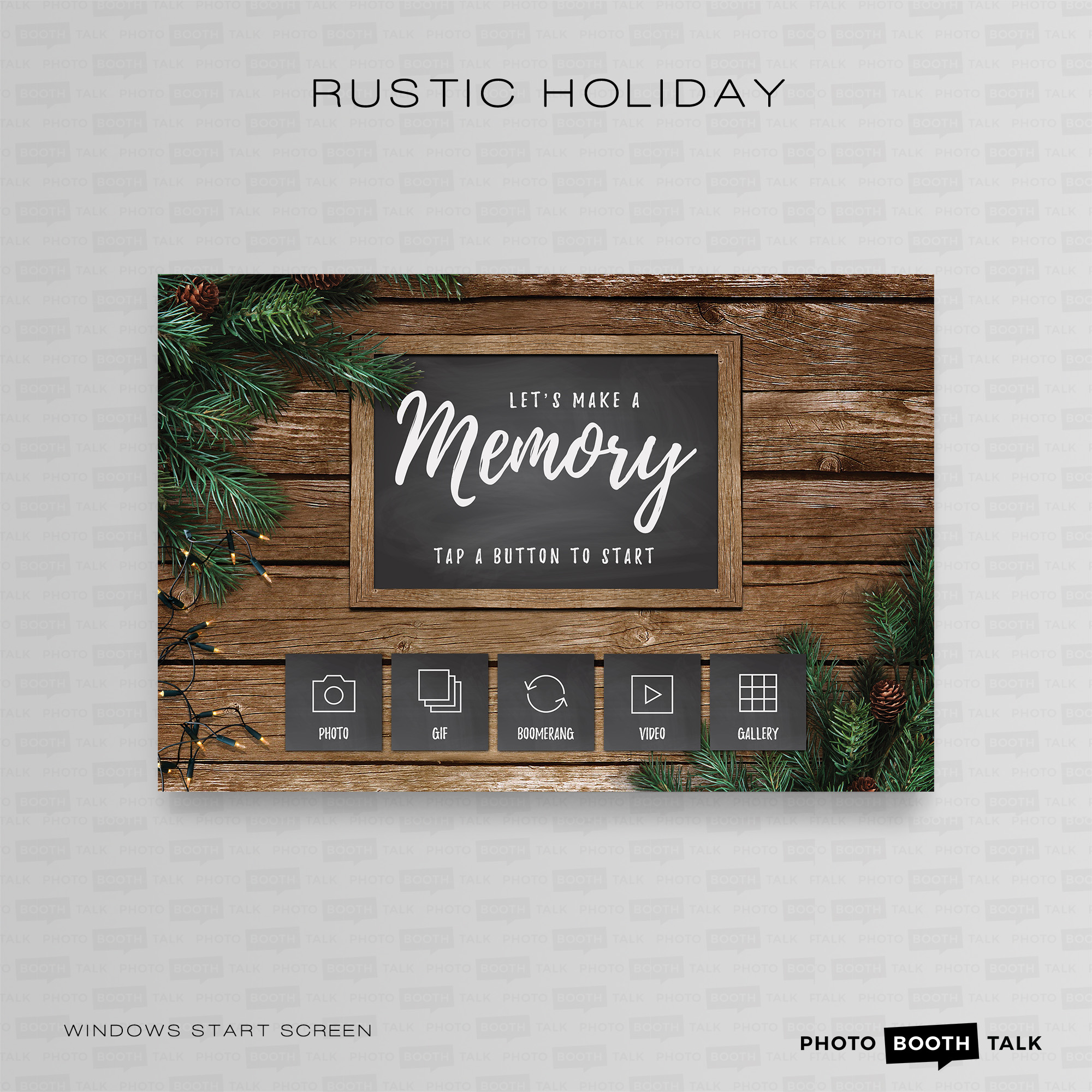 Rustic Holiday - PC Welcome Screen for Canva