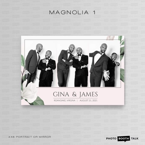 Magnolia 1 - Portrait Mirror - For Canva