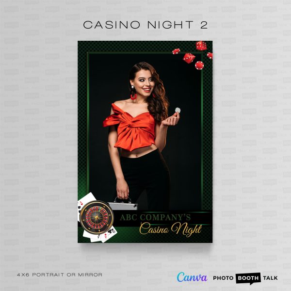 Casino Night 2 - Portrait Mirror - For Canva