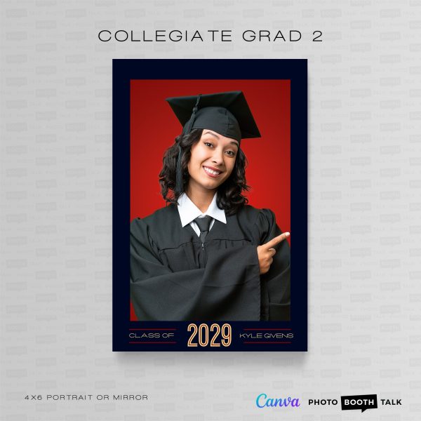 Collegiate Grad Gold 2 - Portrait Mirror - For Canva