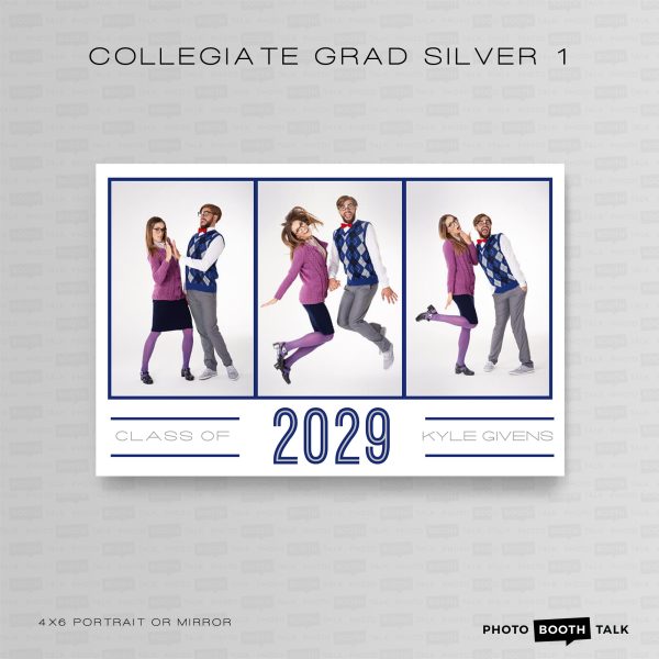 Collegiate Grad Silver 1 - Portrait Mirror - For Canva