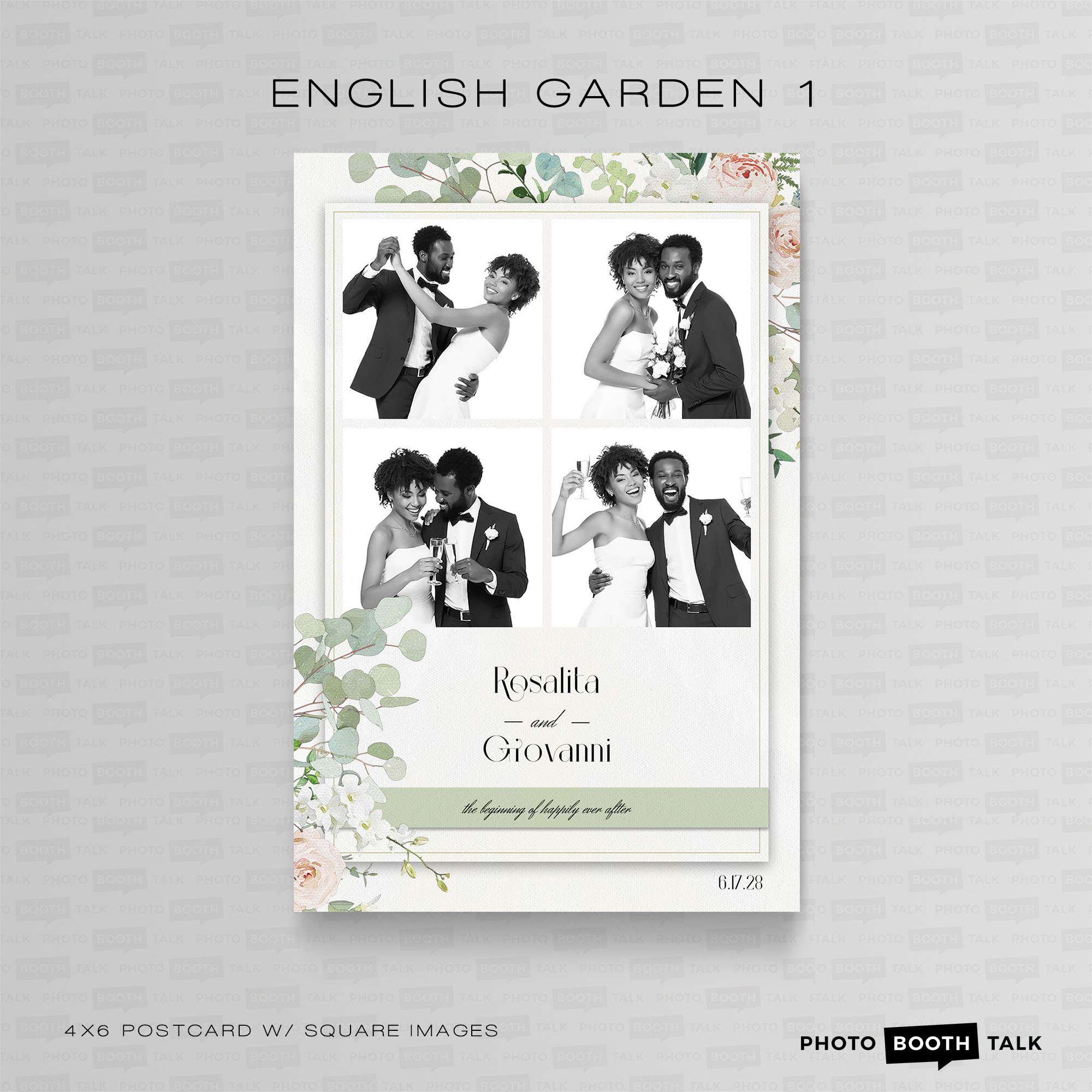 English Garden 1 - Square - For Canva - Image 2
