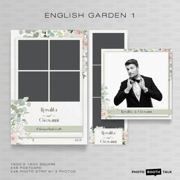 English Garden 1 - Square - For Canva