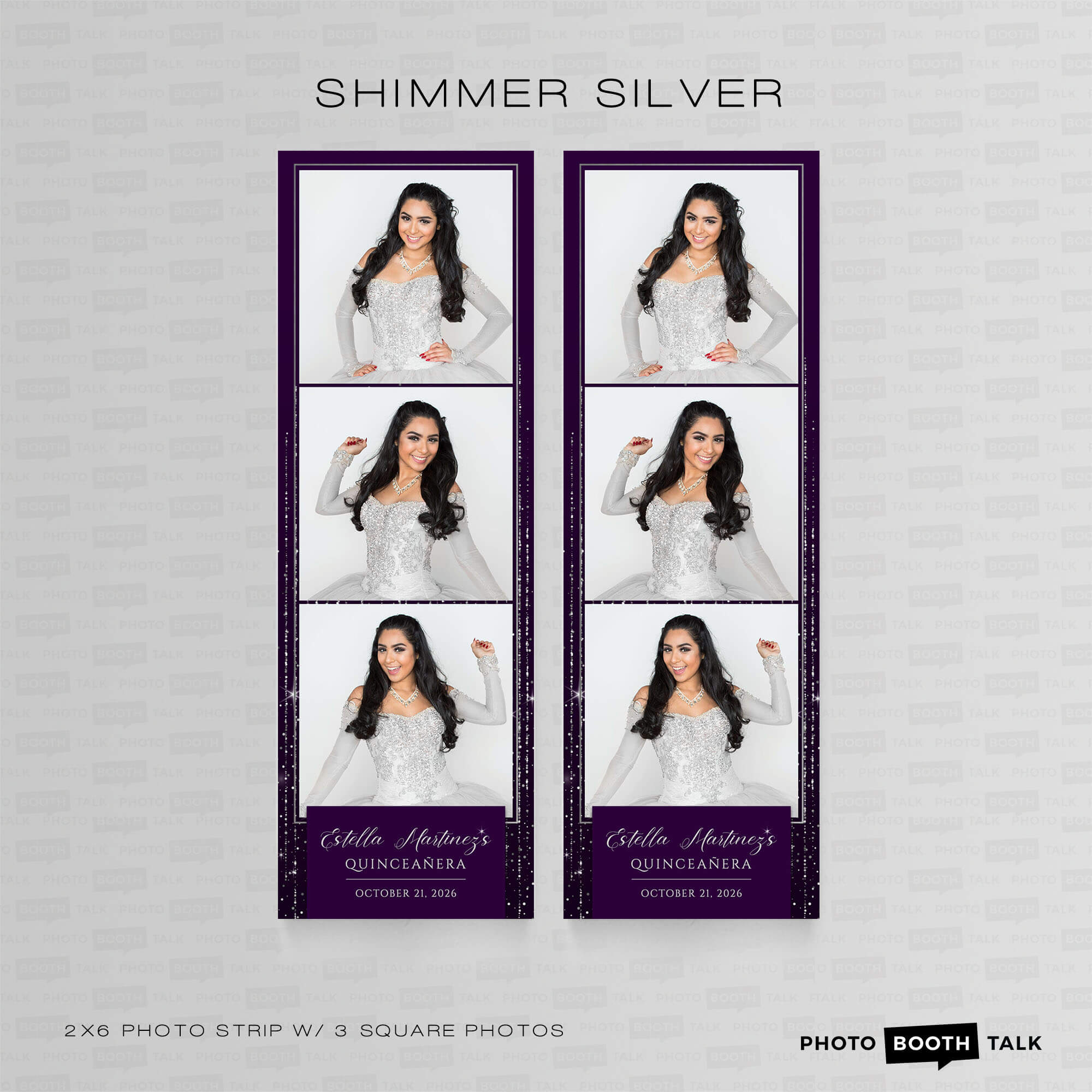 Shimmer Silver 2 - Square - For Canva - Image 4