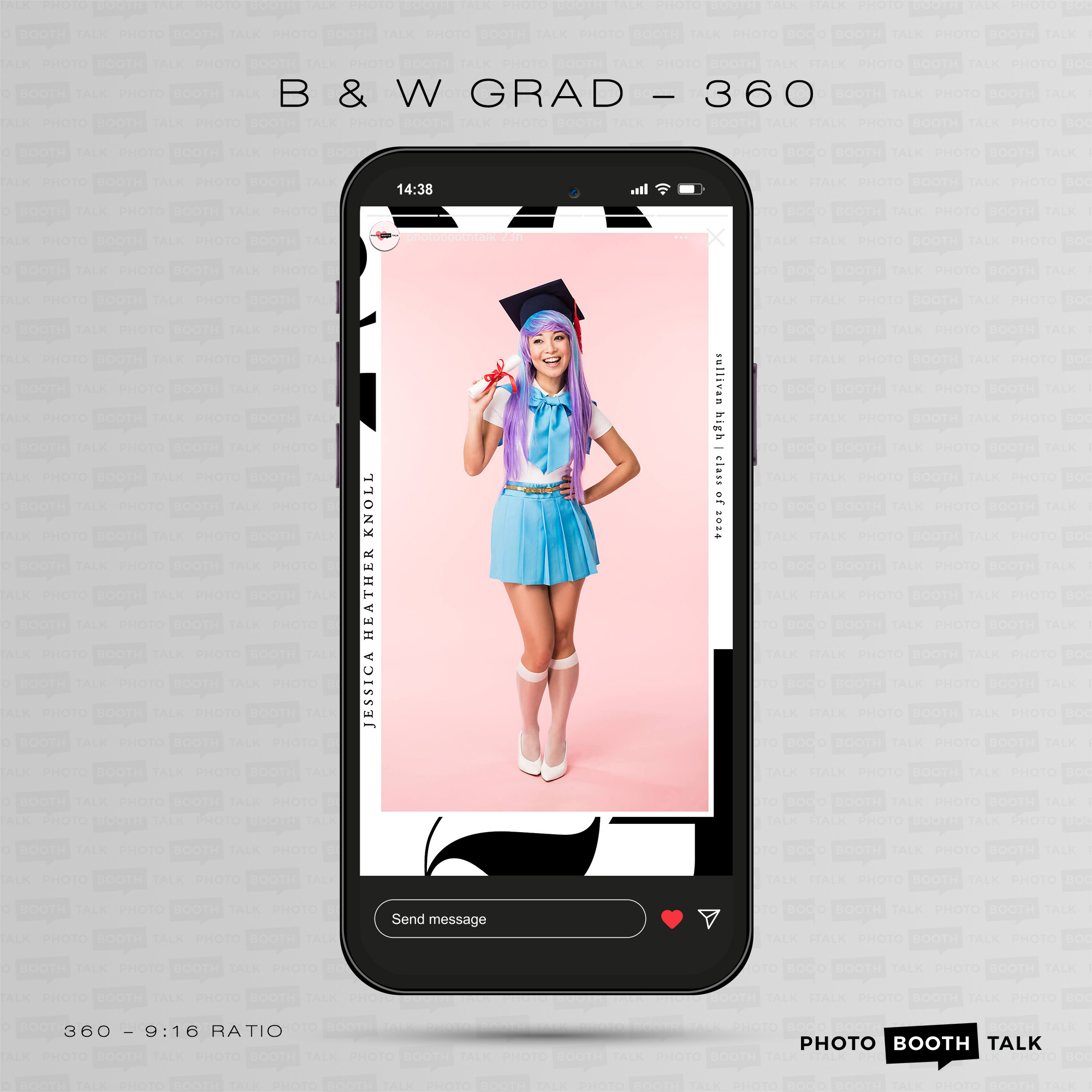 B&W Grad - 360 - For Canva