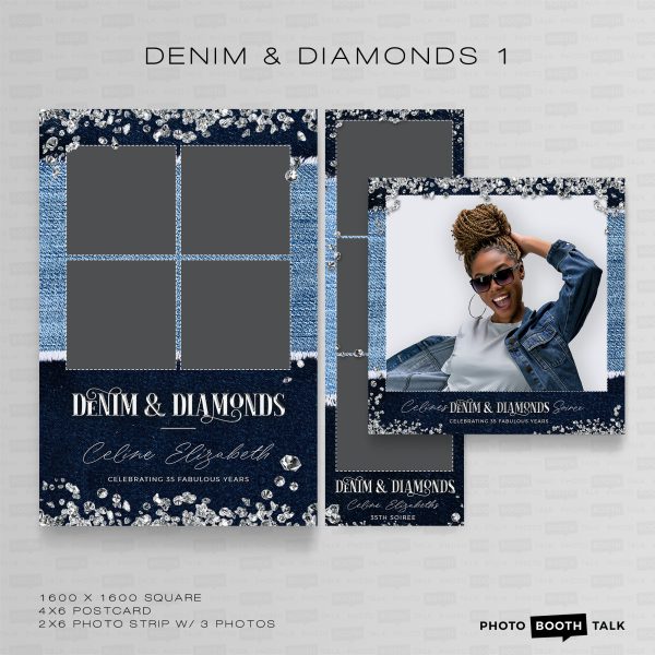 Denim & Diamonds 1 - Square - Photoshop PSD Files