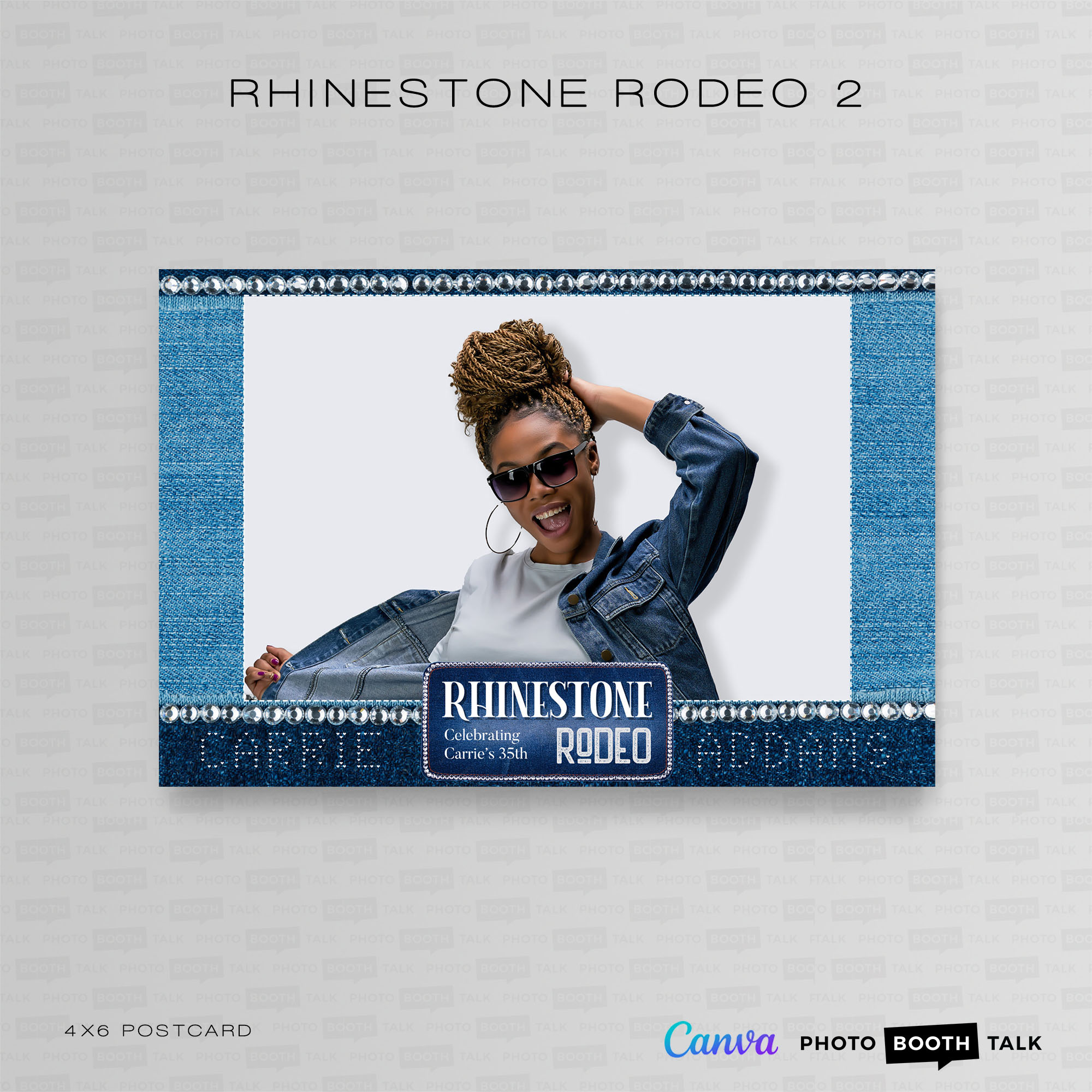 Rhinestone Rodeo Backdrop Rhinestone Rodeo 2 – For Canva | Photo Booth Talk